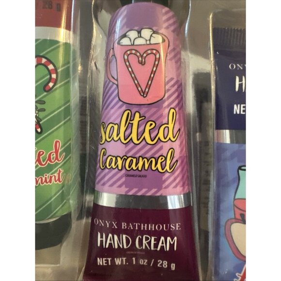 Hand Cream 4 Pieces 1 fl oz Each: Peppermint, Caramel, Apple, Vanilla NEW SEALED - Picture 4 of 7